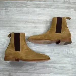 Ponce | Shoes | Ponce Tan Leather Suede Chelsea Slip On  display picture 3
